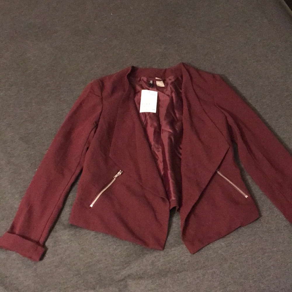 Burgundy blazer